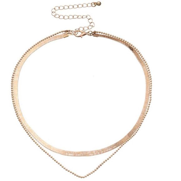 ✨ 3/$30 Layered Herringbone Choker Necklace - Picture 2 of 4